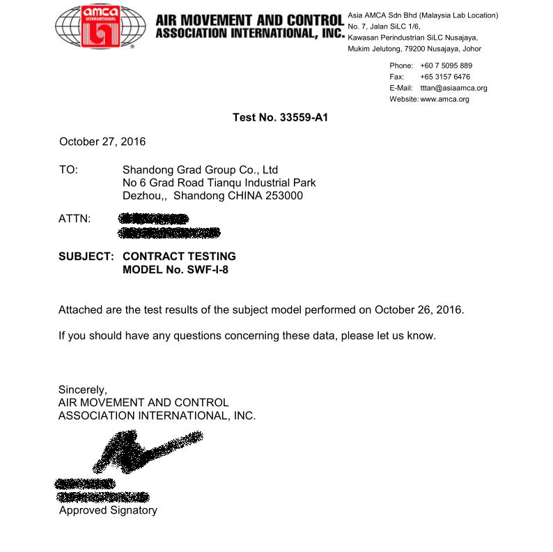 熱烈祝賀grad山東格瑞德集團(tuán)成為AMCA協(xié)會國際會員